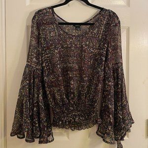 Sheer Floral Blouse